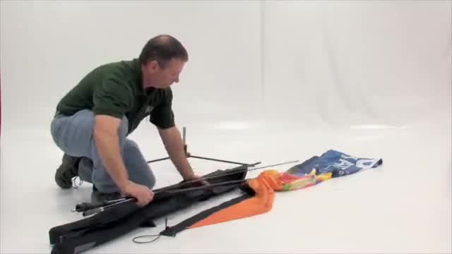 Teardrop banner flag assembly video from Post Up Stand
